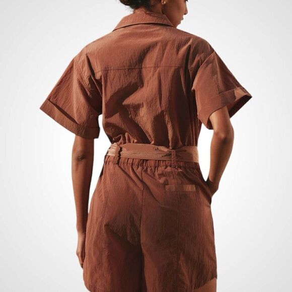 Varley Belle Boxy Playsuit in Cedar Size M - Picture 2 of 7